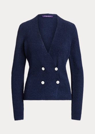 Suéteres tipo cárdigan cruzado Ralph Lauren para mujer en color azul marino Suéteres tipo cárdigan cruzado Ralph Lauren para mujer en color azul marino