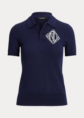 Suéteres tipo cárdigan de algodón bicolor Ralph Lauren para mujer, color crema/azul marino Suéteres tipo cárdigan de algodón bicolor Ralph Lauren para mujer, color crema/azul marino