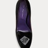 Tacones de terciopelo bordados Marion de Ralph Lauren para mujer en negro Tacones de terciopelo bordados Marion de Ralph Lauren para mujer en negro