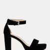 Tacones de terciopelo negros Ralph Lauren Sylvia para mujer Tacones de terciopelo negros Ralph Lauren Sylvia para mujer
