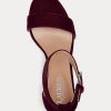 Tacones de terciopelo Ralph Lauren Sylvia para mujer en rojo oscuro Tacones de terciopelo Ralph Lauren Sylvia para mujer en rojo oscuro