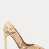Tacones Ralph Lauren Celia Python para mujer en amarillo claro Tacones Ralph Lauren Celia Python para mujer en amarillo claro