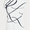 Tops blancos de mezcla de algodón con estampado del logotipo de Ralph Lauren para mujer Tops blancos de mezcla de algodón con estampado del logotipo de Ralph Lauren para mujer