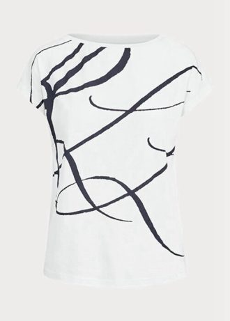 Tops blancos de mezcla de algodón con estampado del logotipo de Ralph Lauren para mujer