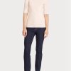 Tops de cuello barco de algodón Ralph Lauren para mujer en color rosa Tops de cuello barco de algodón Ralph Lauren para mujer en color rosa