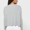 Tops de punto con cuello redondo de Ralph Lauren para mujer en gris Tops de punto con cuello redondo de Ralph Lauren para mujer en gris