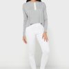 Tops de punto con cuello redondo de Ralph Lauren para mujer en gris Tops de punto con cuello redondo de Ralph Lauren para mujer en gris