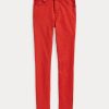 Vaqueros ajustados de tiro alto Ralph Lauren Tompkins para mujer en color rojo