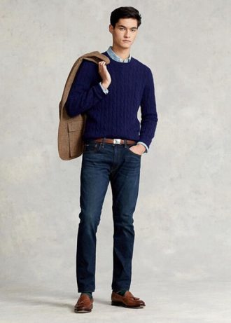 Vaqueros ajustados elásticos Ralph Lauren Sullivan azules para hombre