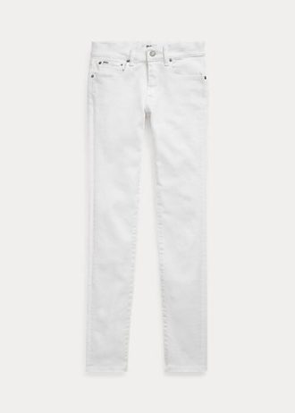 Vaqueros ajustados Ralph Lauren Tompkins blancos para mujer