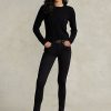 Vaqueros ajustados Ralph Lauren Tompkins negros para mujer Vaqueros ajustados Ralph Lauren Tompkins negros para mujer