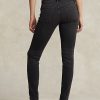 Vaqueros ajustados Ralph Lauren Tompkins negros para mujer Vaqueros ajustados Ralph Lauren Tompkins negros para mujer