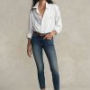 Vaqueros ajustados Ralph Lauren Tompkins para mujer en color índigo oscuro Vaqueros ajustados Ralph Lauren Tompkins para mujer en color índigo oscuro