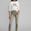 Vaqueros desgastados ajustados y elásticos Ralph Lauren para mujer en gris Vaqueros desgastados ajustados y elásticos Ralph Lauren para mujer en gris