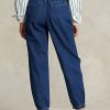 Vaqueros jogger con cintura paperbag de Ralph Lauren para mujer en azul marino Vaqueros jogger con cintura paperbag de Ralph Lauren para mujer en azul marino