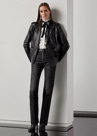 Vaqueros negros de corte relajado Ralph Lauren Kaida para mujer