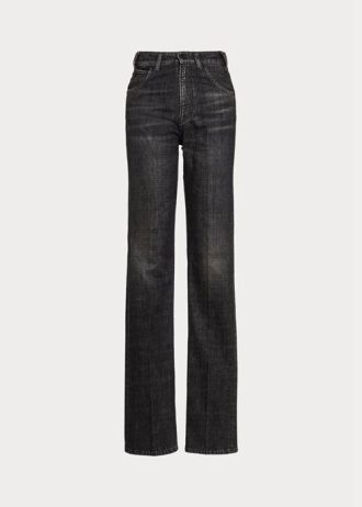 Vaqueros negros de corte relajado Ralph Lauren Kaida para mujer