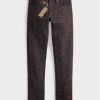 Vaqueros Ralph Lauren ajustados y estrechos con lavado de resina negra para hombre, color marrón Vaqueros Ralph Lauren ajustados y estrechos con lavado de resina negra para hombre, color marrón