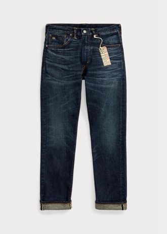 Vaqueros Ralph Lauren Bayview Selvedge de corte alto y corte slim para hombre en azul