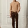 Vaqueros Ralph Lauren de terciopelo elástico de corte ajustado para hombre, color marrón