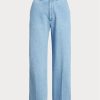 Vaqueros Ralph Lauren de tiro alto y pierna ancha para mujer en azul Vaqueros Ralph Lauren de tiro alto y pierna ancha para mujer en azul