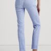 Vaqueros Ralph Lauren rectos de tiro medio y tobillo revestidos para mujer en azul Vaqueros Ralph Lauren rectos de tiro medio y tobillo revestidos para mujer en azul
