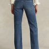 Vaqueros rectos de tiro alto Ralph Lauren para mujer en azul Vaqueros rectos de tiro alto Ralph Lauren para mujer en azul