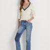 Vaqueros rectos de tiro alto y corte cropped de Ralph Lauren para mujer en color azul Vaqueros rectos de tiro alto y corte cropped de Ralph Lauren para mujer en color azul