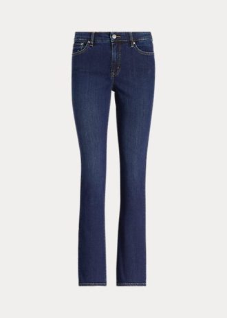 Vaqueros rectos de tiro medio Ralph Lauren para mujer en azul