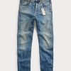 Vaqueros rectos vintage elásticos Ralph Lauren azules para mujer Vaqueros rectos vintage elásticos Ralph Lauren azules para mujer