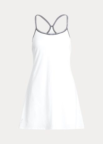 Vestido blanco Ralph Lauren con espalda nadadora para mujer