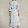 Vestido cruzado de georgette arrugado con flores de Ralph Lauren para mujer Vestido cruzado de georgette arrugado con flores de Ralph Lauren para mujer