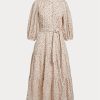 Vestido de algodón con capas y estampado floral de Ralph Lauren para mujer Vestido de algodón con capas y estampado floral de Ralph Lauren para mujer