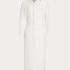 Vestido de día Ralph Lauren Knowles de seda shantung para mujer, color blanco