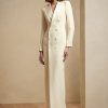 Vestido de esmoquin de seda Kristian de Ralph Lauren para mujer en color crema Vestido de esmoquin de seda Kristian de Ralph Lauren para mujer en color crema