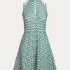 Vestido de jersey con paneles gráficos de Ralph Lauren para mujer, color verde Vestido de jersey con paneles gráficos de Ralph Lauren para mujer, color verde
