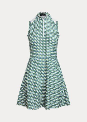 Vestido de jersey con paneles gráficos de Ralph Lauren para mujer, color verde Vestido de jersey con paneles gráficos de Ralph Lauren para mujer, color verde