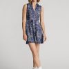 Vestido de jersey con paneles y estampado de bandana de Ralph Lauren para mujer en azul marino Vestido de jersey con paneles y estampado de bandana de Ralph Lauren para mujer en azul marino