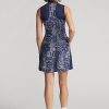 Vestido de jersey con paneles y estampado de bandana de Ralph Lauren para mujer en azul marino Vestido de jersey con paneles y estampado de bandana de Ralph Lauren para mujer en azul marino