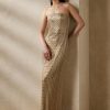 Vestido de noche beige con adornos Collingwood de Ralph Lauren para mujer Vestido de noche beige con adornos Collingwood de Ralph Lauren para mujer