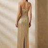 Vestido de noche beige con adornos Collingwood de Ralph Lauren para mujer Vestido de noche beige con adornos Collingwood de Ralph Lauren para mujer