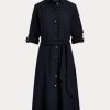 Vestido entallado y acampanado Ralph Lauren para mujer en color azul marino Vestido entallado y acampanado Ralph Lauren para mujer en color azul marino