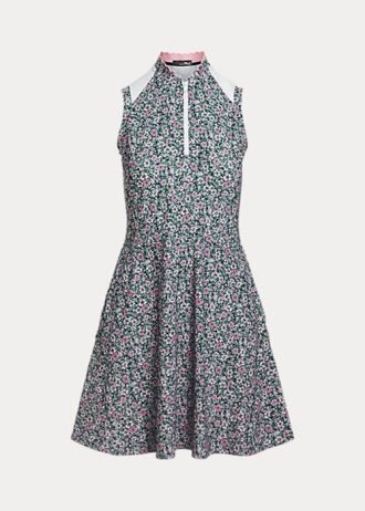 Vestido híbrido de malla y jersey floral Ralph Lauren para mujer
