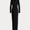Vestido negro de seda cady Kristian de Ralph Lauren para mujer Vestido negro de seda cady Kristian de Ralph Lauren para mujer
