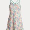 Vestido Ralph Lauren con espalda nadadora de jersey floral multicolor para mujer Vestido Ralph Lauren con espalda nadadora de jersey floral multicolor para mujer
