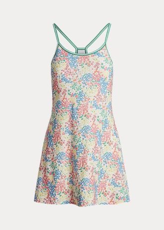 Vestido Ralph Lauren con espalda nadadora de jersey floral multicolor para mujer Vestido Ralph Lauren con espalda nadadora de jersey floral multicolor para mujer
