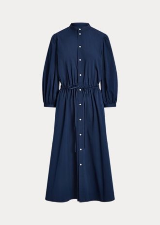 Vestido Ralph Lauren de algodón azul marino para mujer Vestido Ralph Lauren de algodón azul marino para mujer