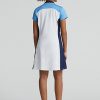Vestido Ralph Lauren de jersey elástico con bloques de color blanco y azul para mujer Vestido Ralph Lauren de jersey elástico con bloques de color blanco y azul para mujer