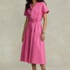 Vestido Ralph Lauren rosa con cordón para mujer Vestido Ralph Lauren rosa con cordón para mujer