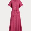 Vestido Ralph Lauren rosa con cordón para mujer Vestido Ralph Lauren rosa con cordón para mujer